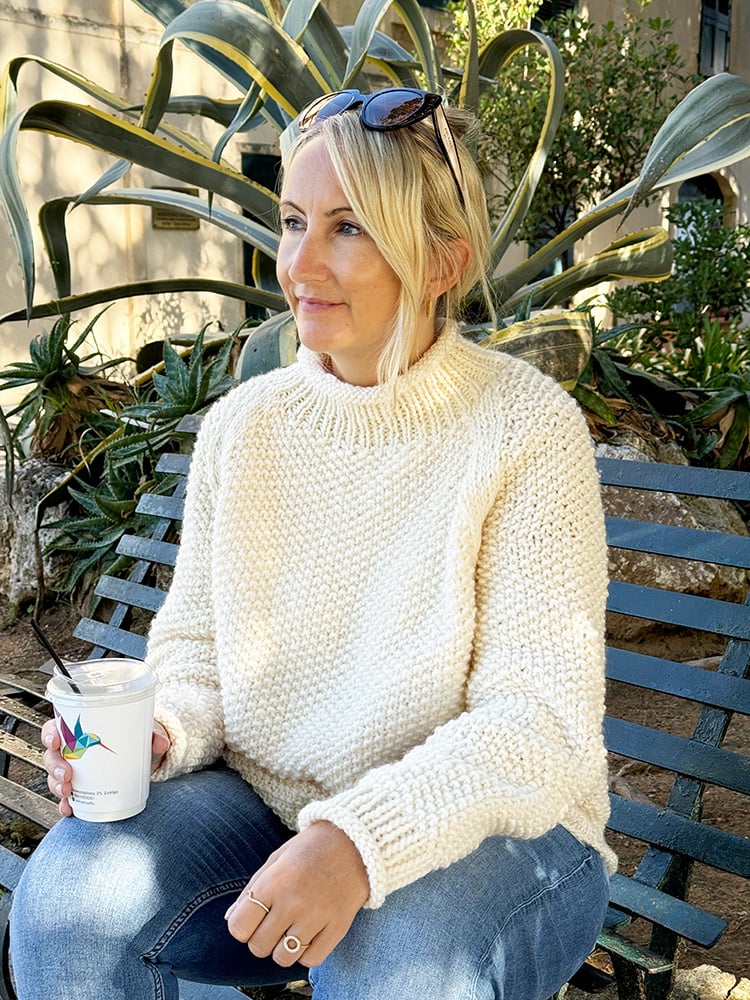 Cozy Cottage Moss Stitch Sweater Knitting Pattern (Women's) - Handy Little  Me