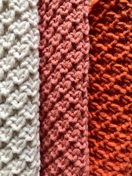 Close-Up shot of Colorful Crochet Textiles · Free Stock Photo