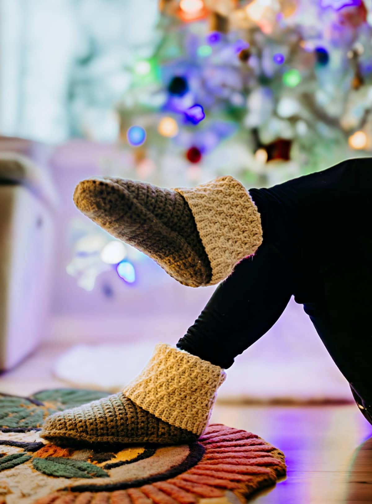 Fireside Crochet Slipper Boots