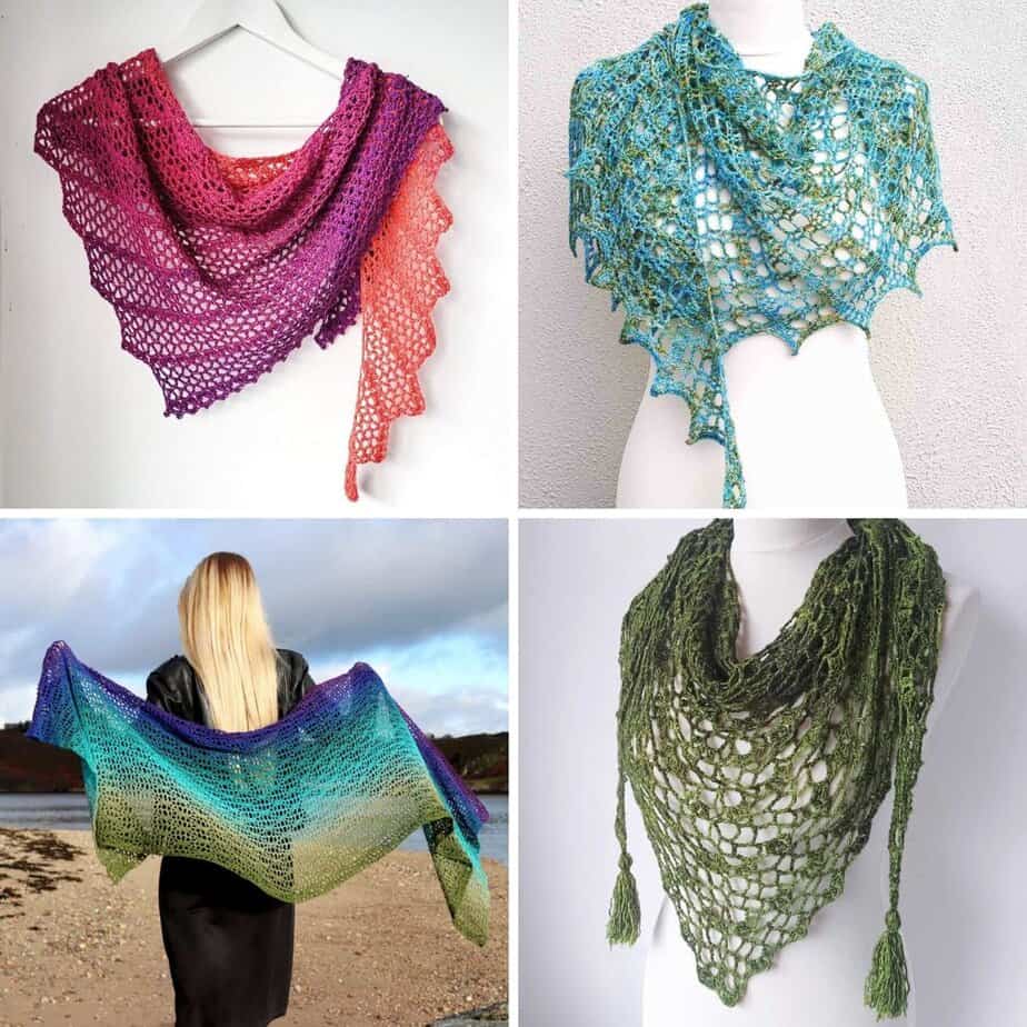 Fingering Weight One Skein Crochet Shawls - 19 Free Patterns - Annie Design Crochet