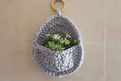 Crochet Hanging Planter Pocket: Turn Your Wall Into a Living Garden