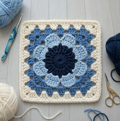 Plush Granny Square Crochet Pattern: A Beginner’s Guide to Textured Floral Motifs