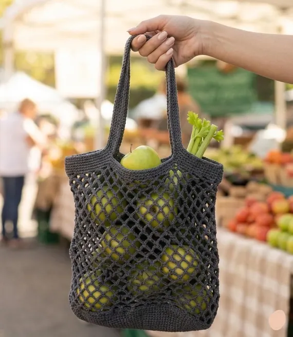 The Crochet Market Bag That Makes Grocery Shopping Feel Like a Ritual