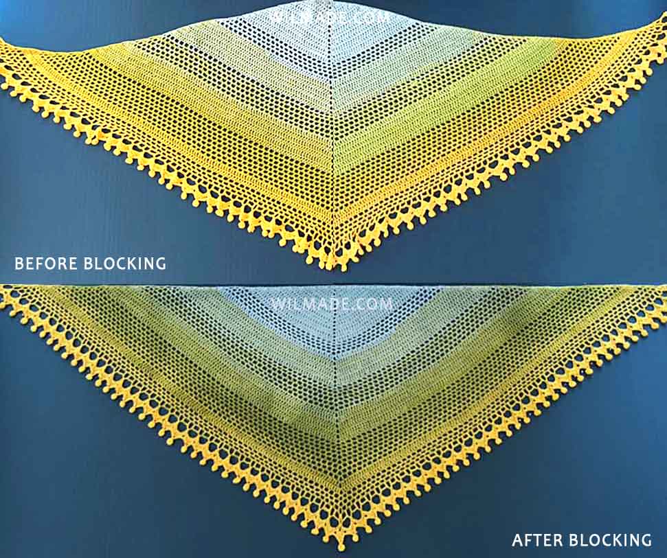 How to block your crochet projects to make it look better - Wilmade
